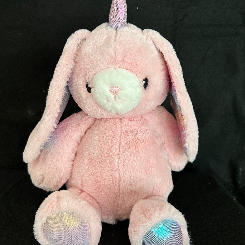 FAO Schwarz pink plush Bunny Corn with lights and sound